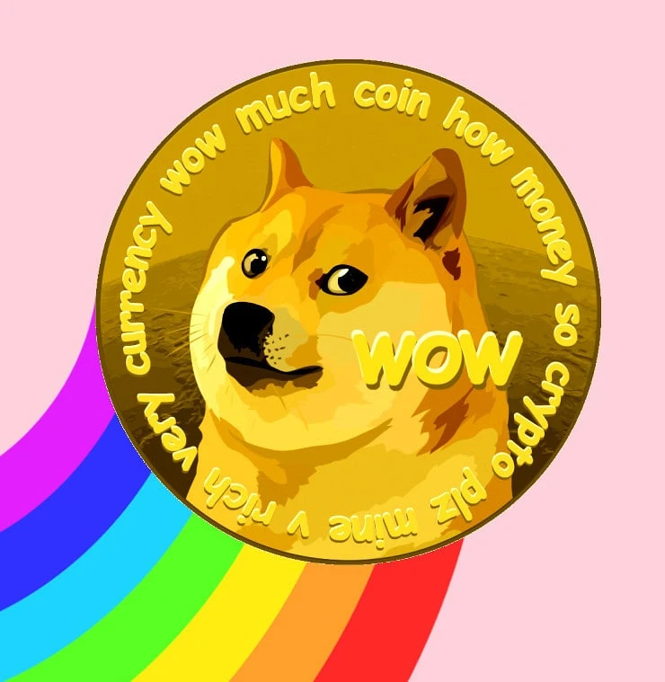 Representación de la criptomoneda dogecoin