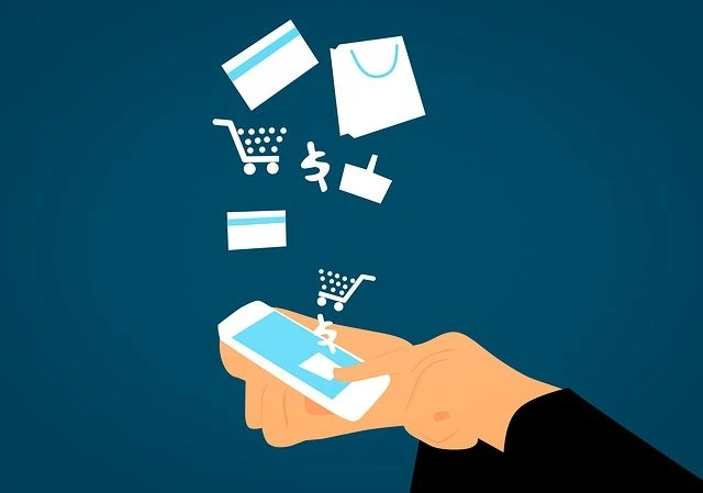 Celular expresando de manera gráfica el funcionamiento de una e-wallet